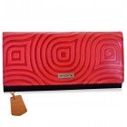  arpera abstract Genuine Leather wallet    |  red |C11527-3   